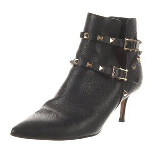 Valentino Leather Ankle Moto Boots